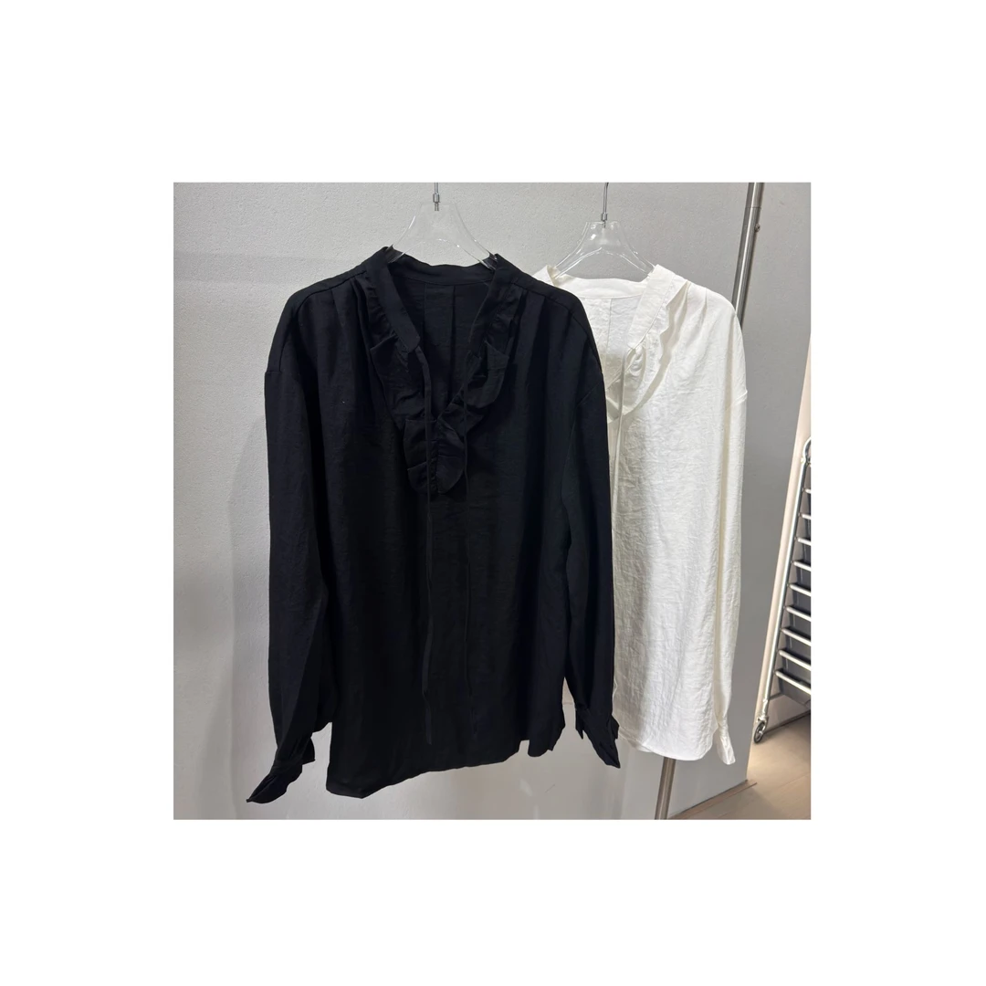 定制面料肌理感荷叶衬衫