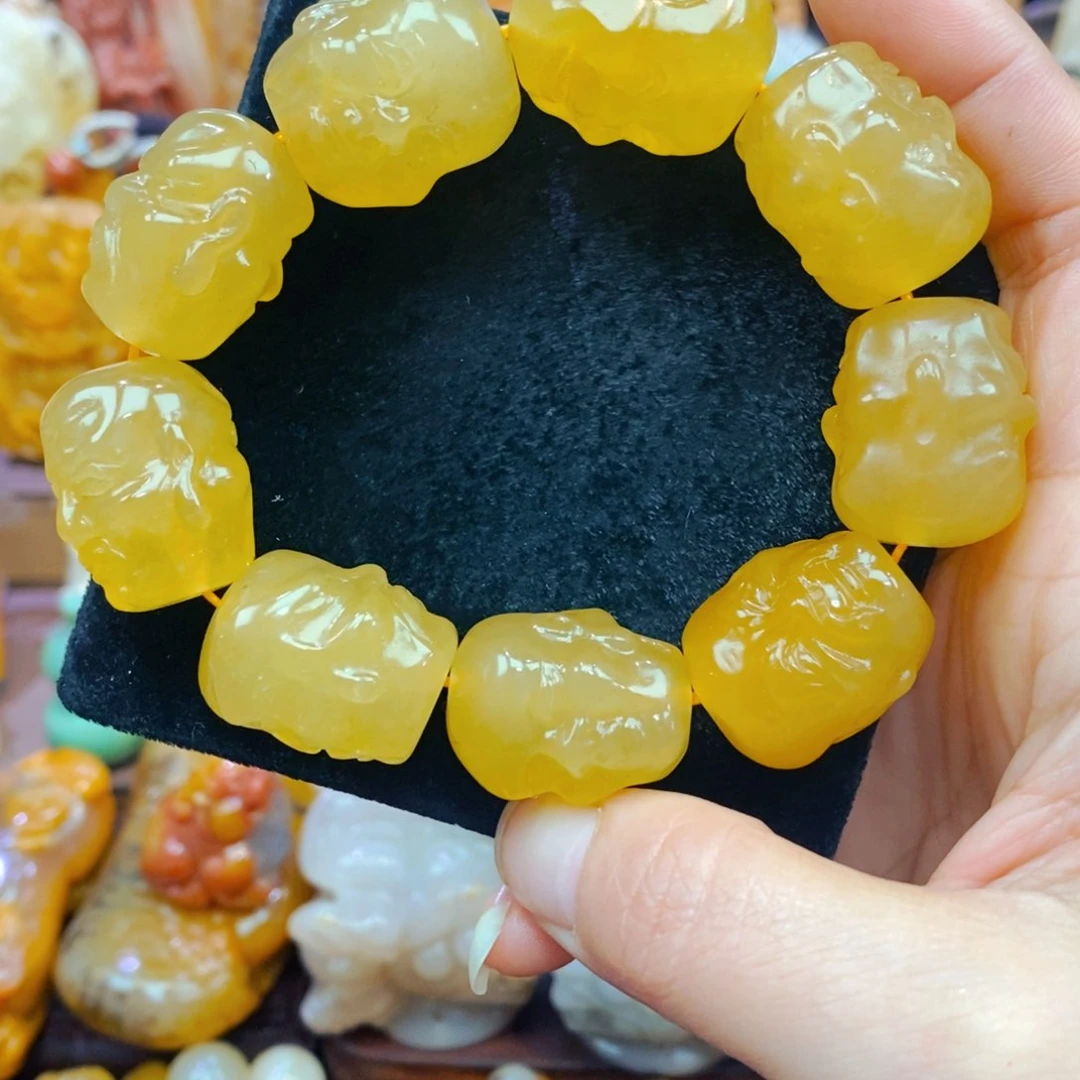 未镶嵌石英质玉（黄龙玉）吊坠(不含链)