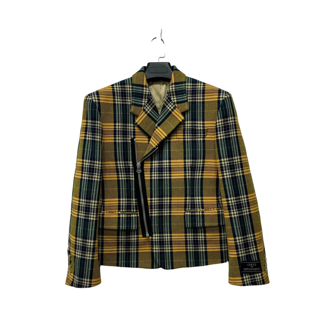 99新 GUCCI/古驰 格纹拉链徽标西服 48码/99新/无配件