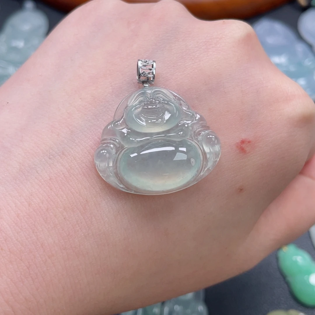 翡翠未镶嵌颈饰o**l佛公