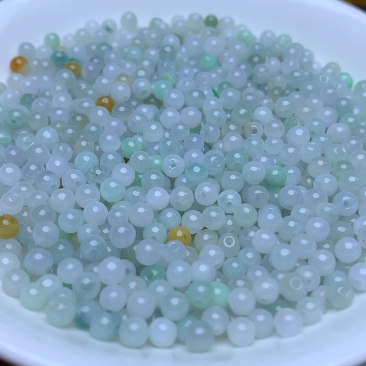 【闪购商品】翡翠手链未镶嵌卡3.8冰绿白100个