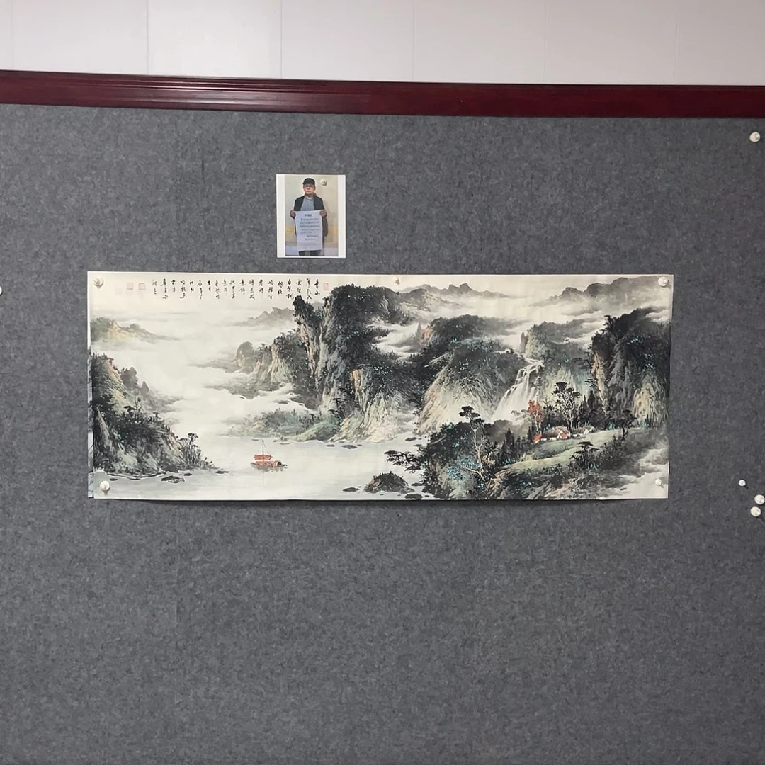 方***3国画小六尺画芯 作品