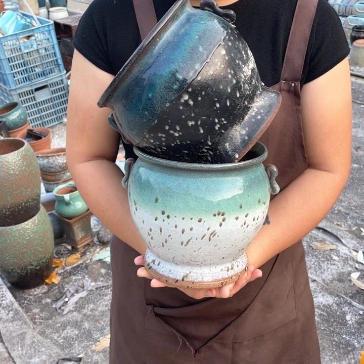 花盆紫砂口18高18瑕疵瑕疵