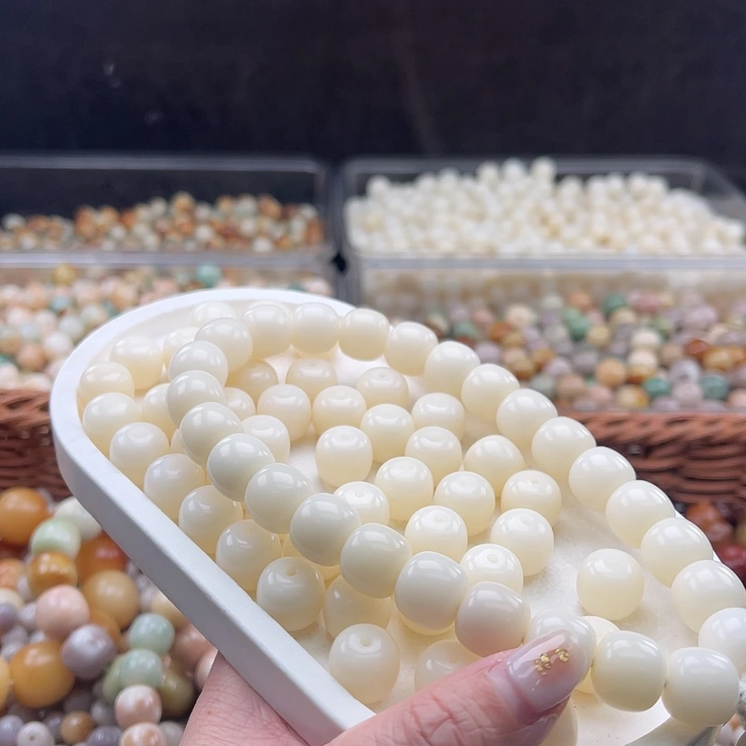 白玉菩提吊坠C/13mm/30+30颗