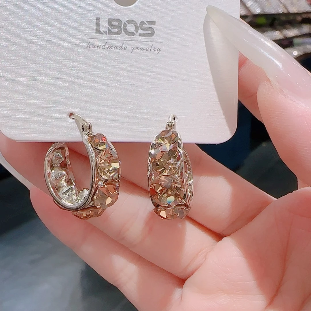 锆石铜合金925银耳环