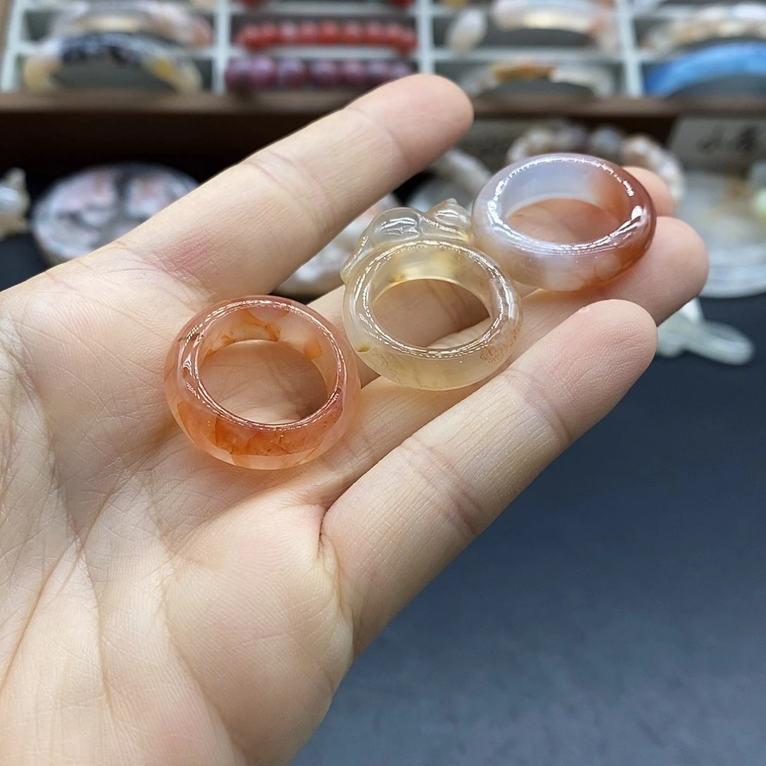 玛瑙/玉髓戒指未镶嵌发一个