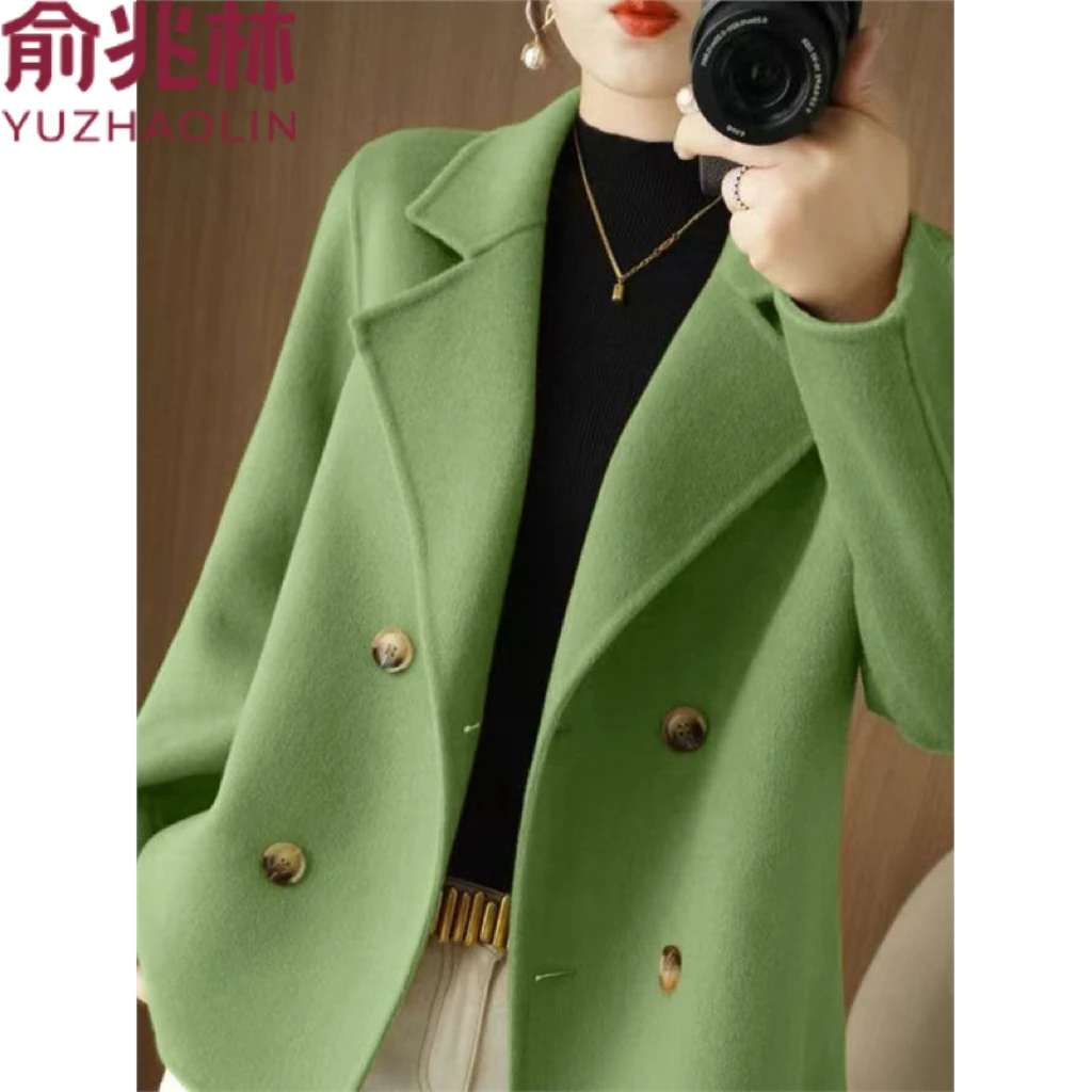 宽松外搭反季西装领毛呢显瘦遮肉外套上衣2025秋季新款气质百搭女