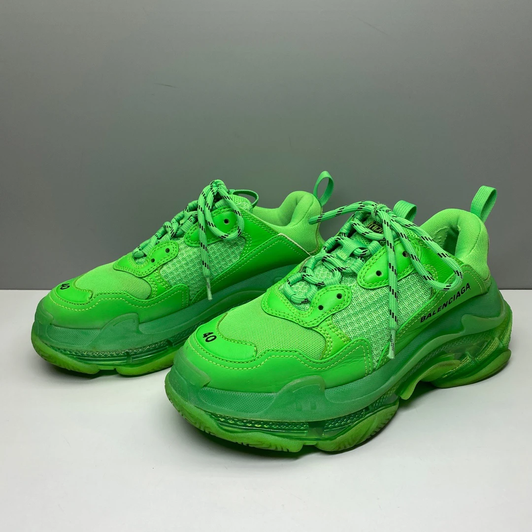95新 Balenciaga/巴黎世家 Triple绿色6888老爹鞋休闲鞋 尺码40