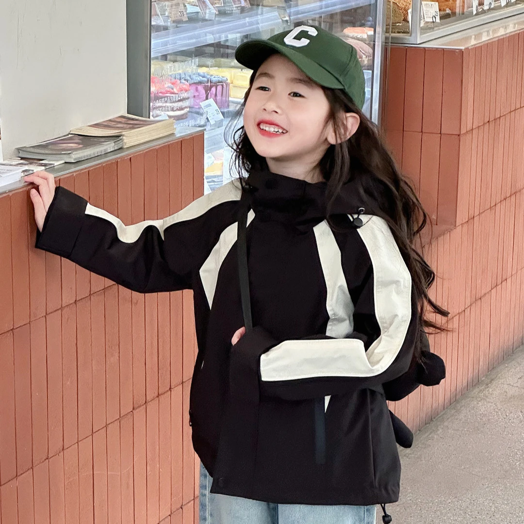 2425春季新款儿童高档精品中大童时尚百搭风衣外套