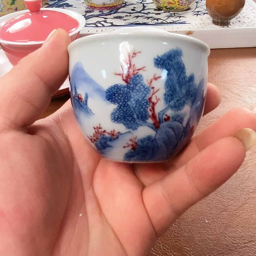 盖碗景德镇陶瓷柴窑烧制