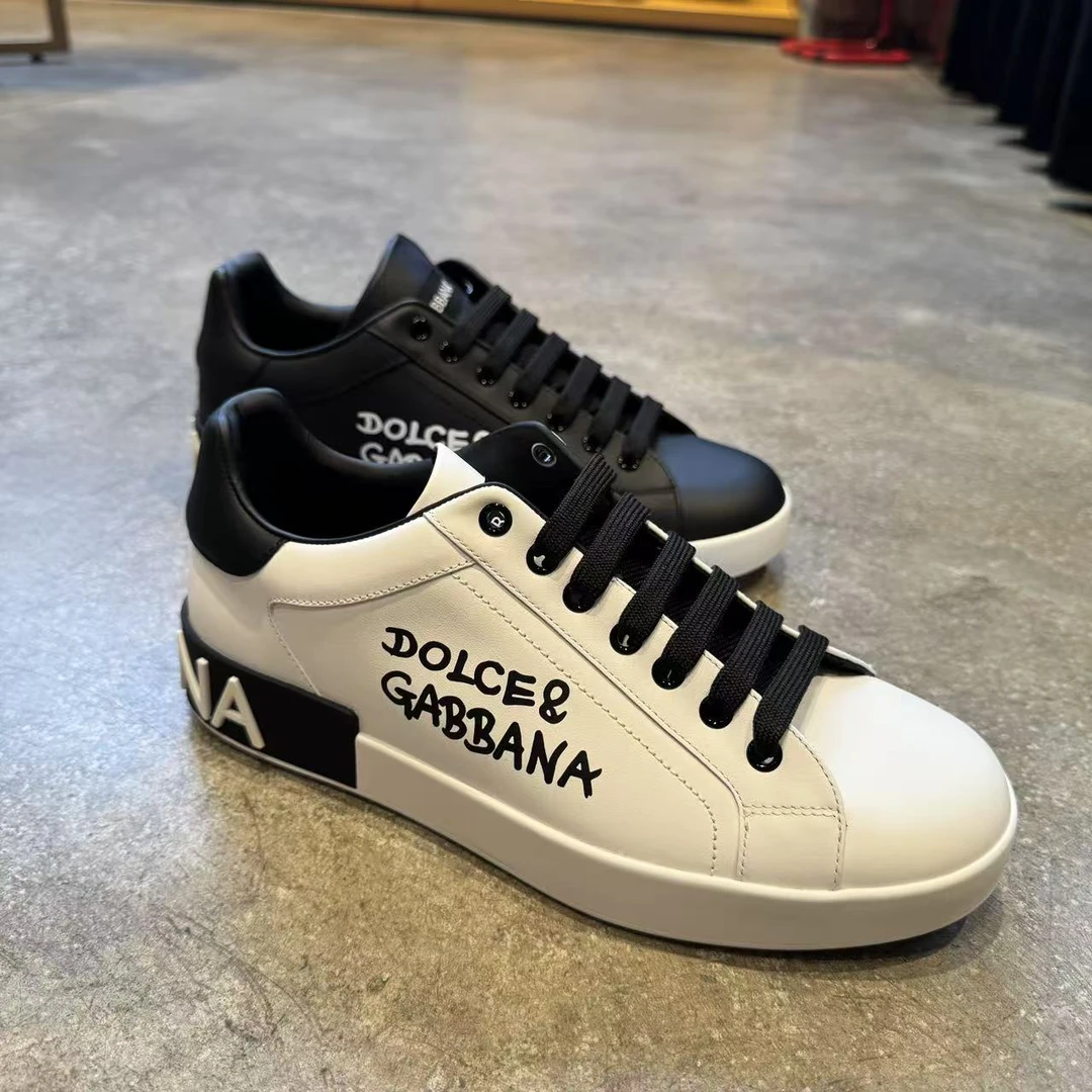 【CC在欧洲】D.....G 折扣款1号   签名款黑白经典男士板鞋
