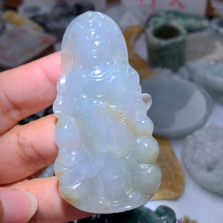 翡翠未镶嵌颈饰保真天然A货翡翠