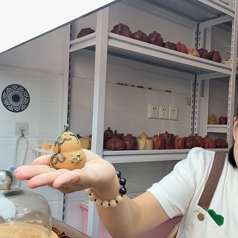 段泥茶案喷水茶宠