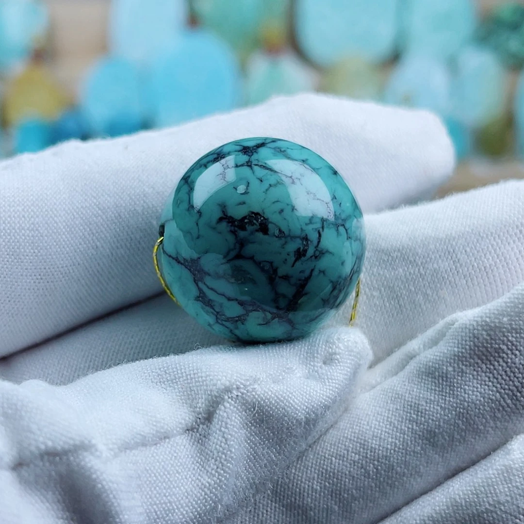 未镶嵌绿松石珠宝奇石21mm