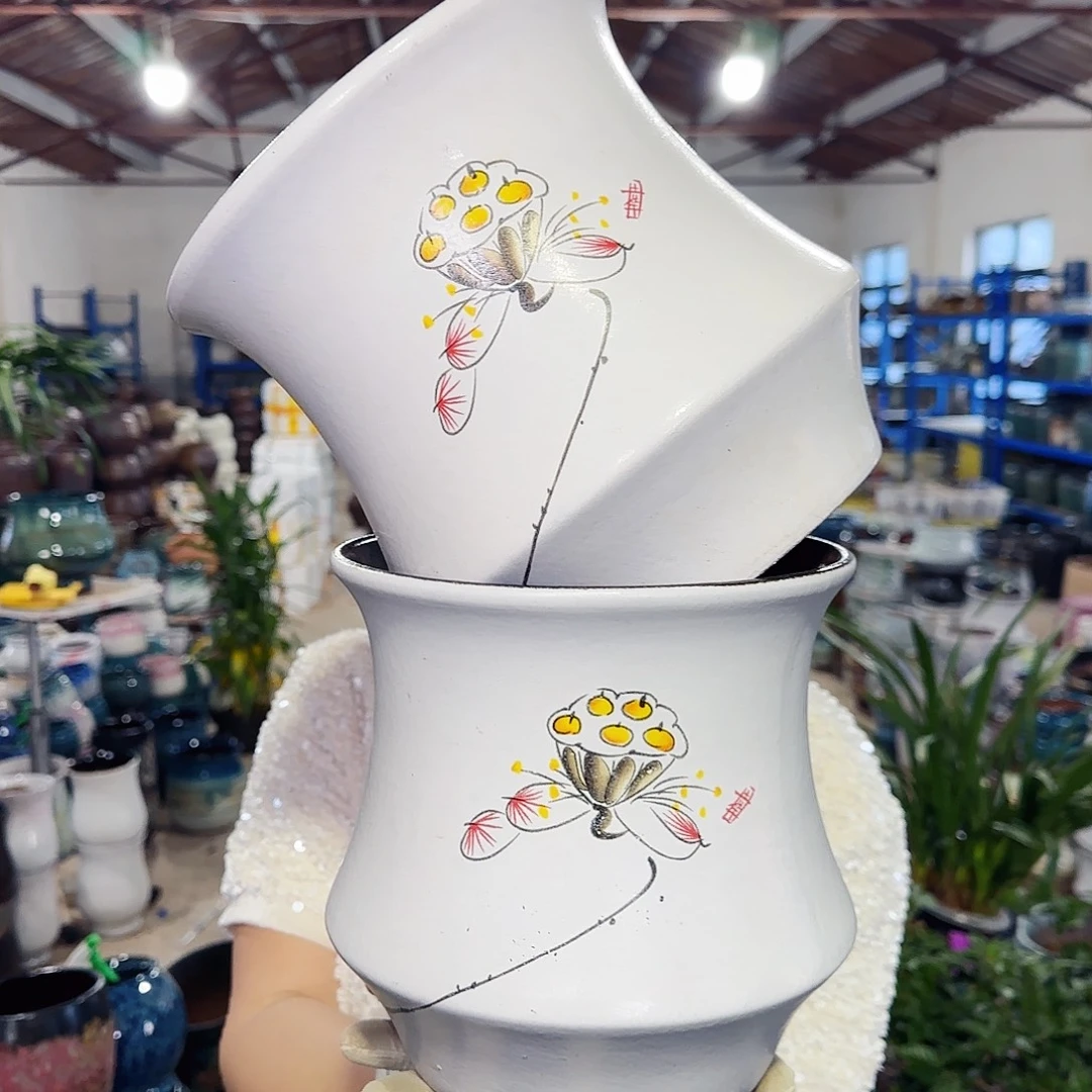 紫砂花盆高20口20