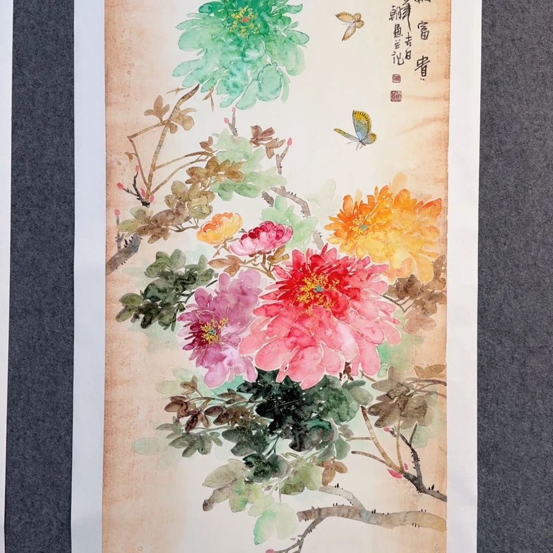 国画国画作品山水花鸟