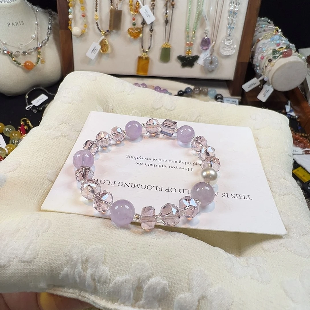 手链未镶嵌水晶紫水晶华子