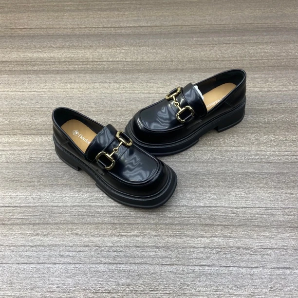 春秋新款乐福鞋女鞋2024松糕厚底学院风小皮鞋单鞋英伦风035805