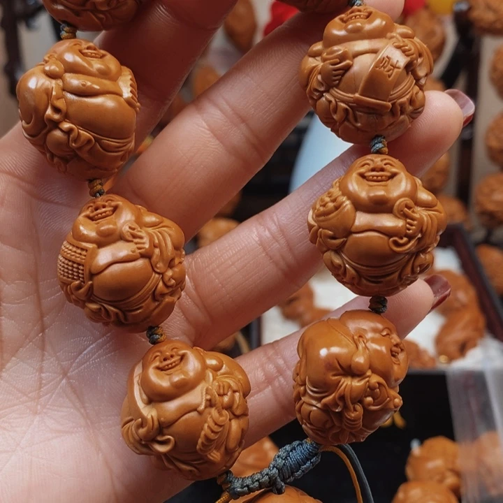 橄榄核手串/手链擦***了手工弥勒2.4