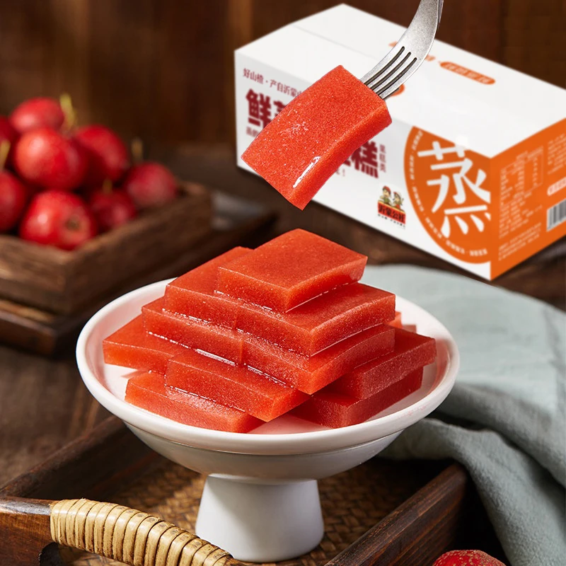 沂蒙公社鲜蒸山楂糕原味500g*2盒独立小包装水润软糯