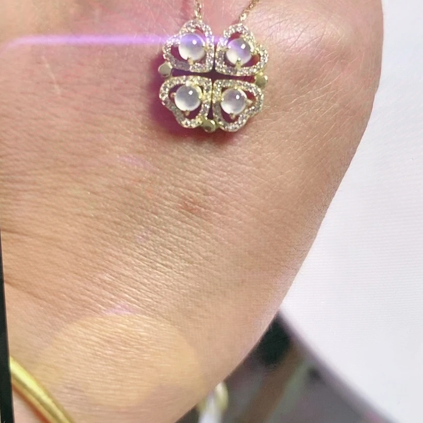 【闪购商品】翡翠戒指未镶嵌做同款银色蓝冰