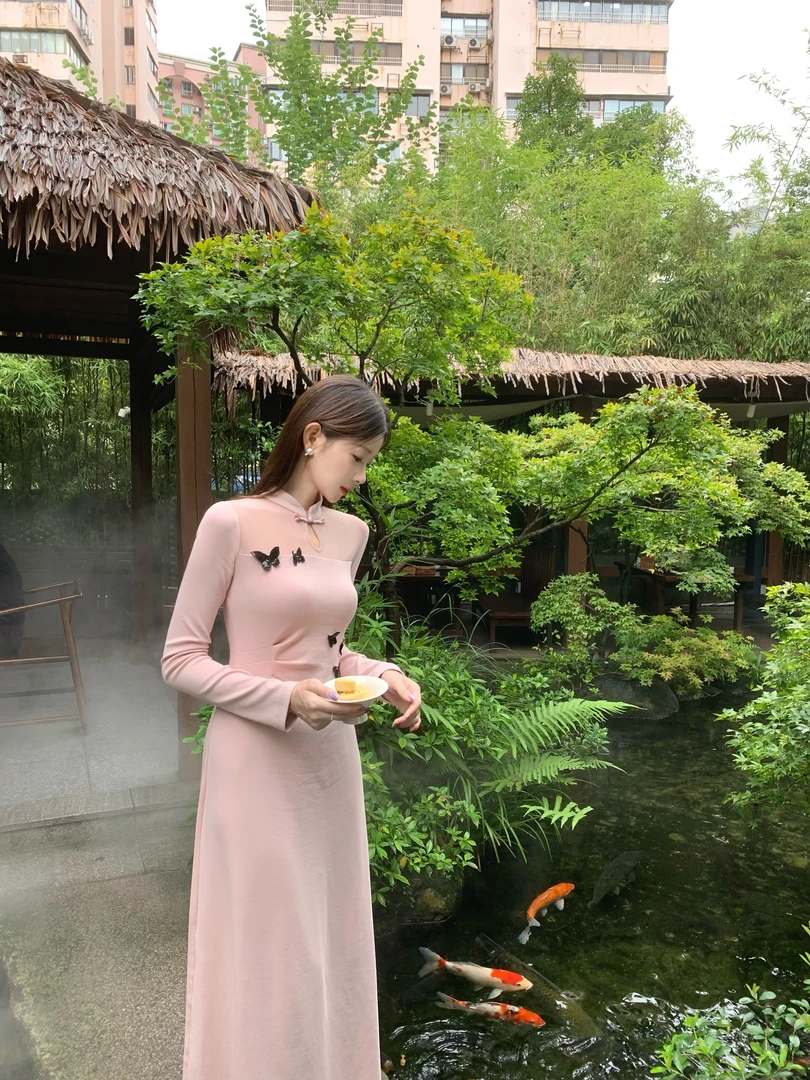 EIA一尧新中式国风【庄生晓梦】温柔清冷设计感旗袍连衣裙显瘦气质