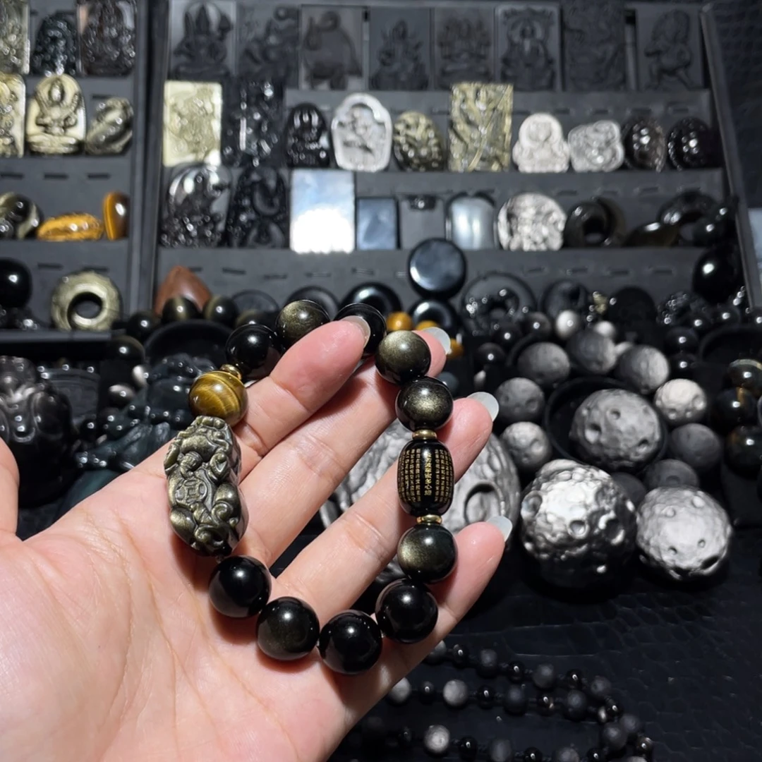 就***酷黑曜岩未镶嵌珠宝奇石