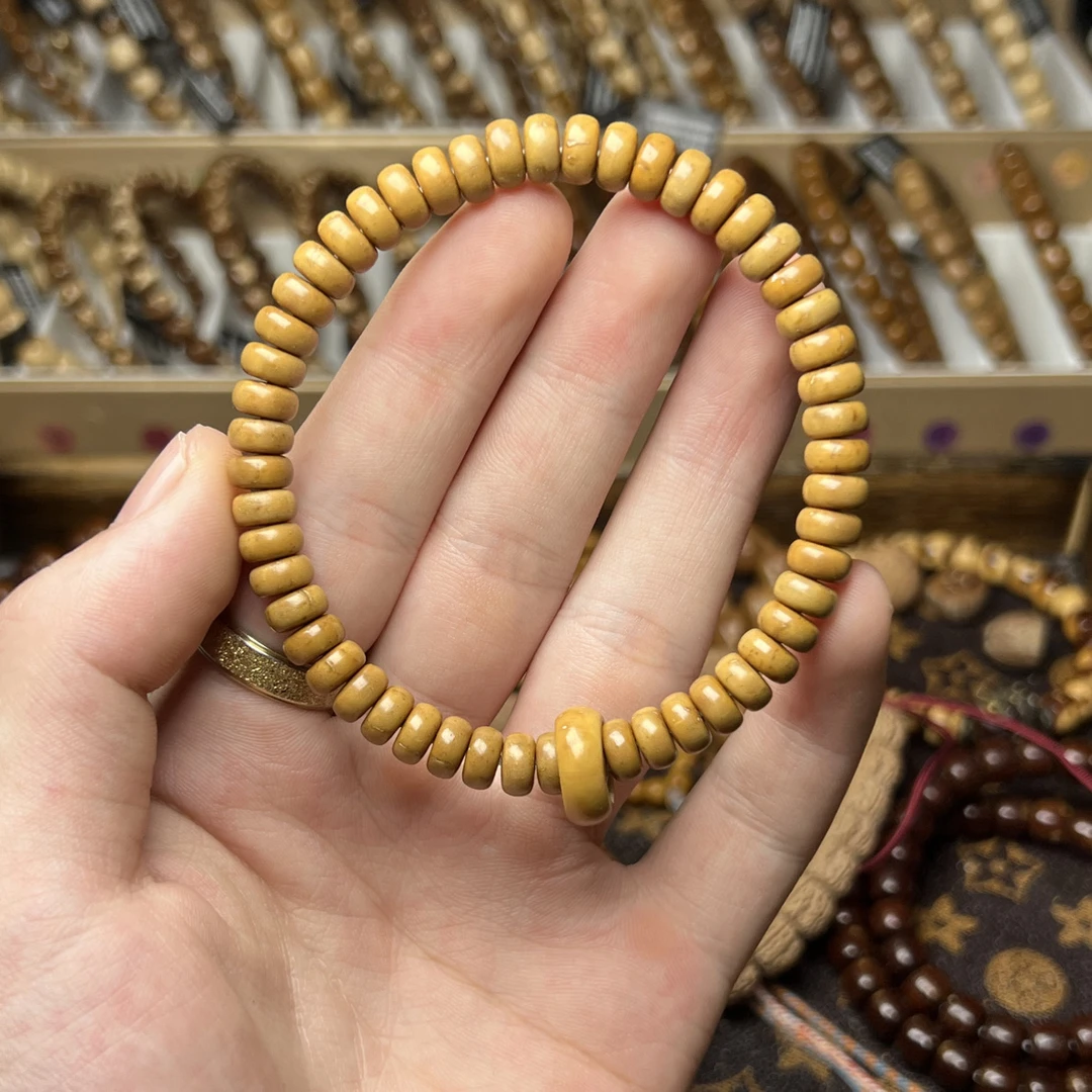 黄金甲实心纯肉薯片手串尺寸7.5颗颗手工雕刻数星星级别全品无瑕
