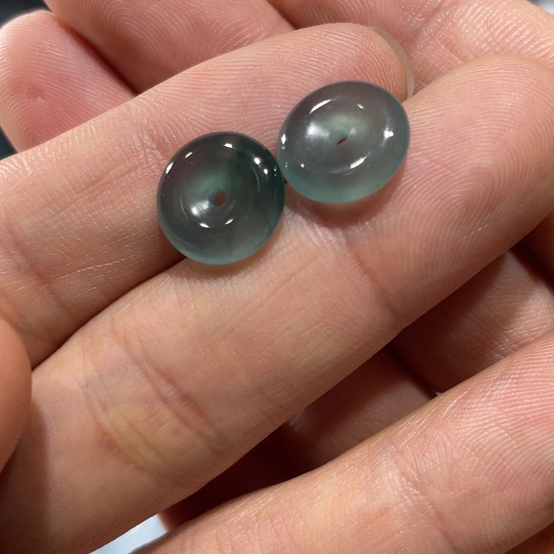 【闪购商品】翡翠颈饰未镶嵌天然翡翠冰透小扣子