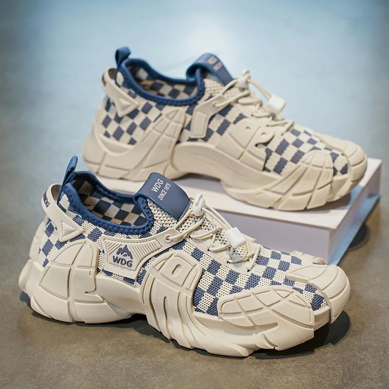 俞兆林男鞋夏季2025新款网面透气运动鞋青少年防滑休闲跑步老爹鞋