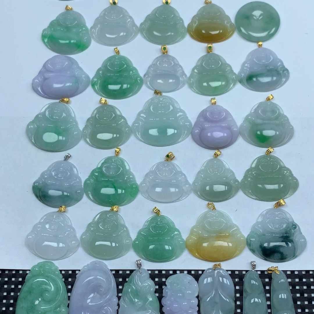 翡翠未镶嵌颈饰天然