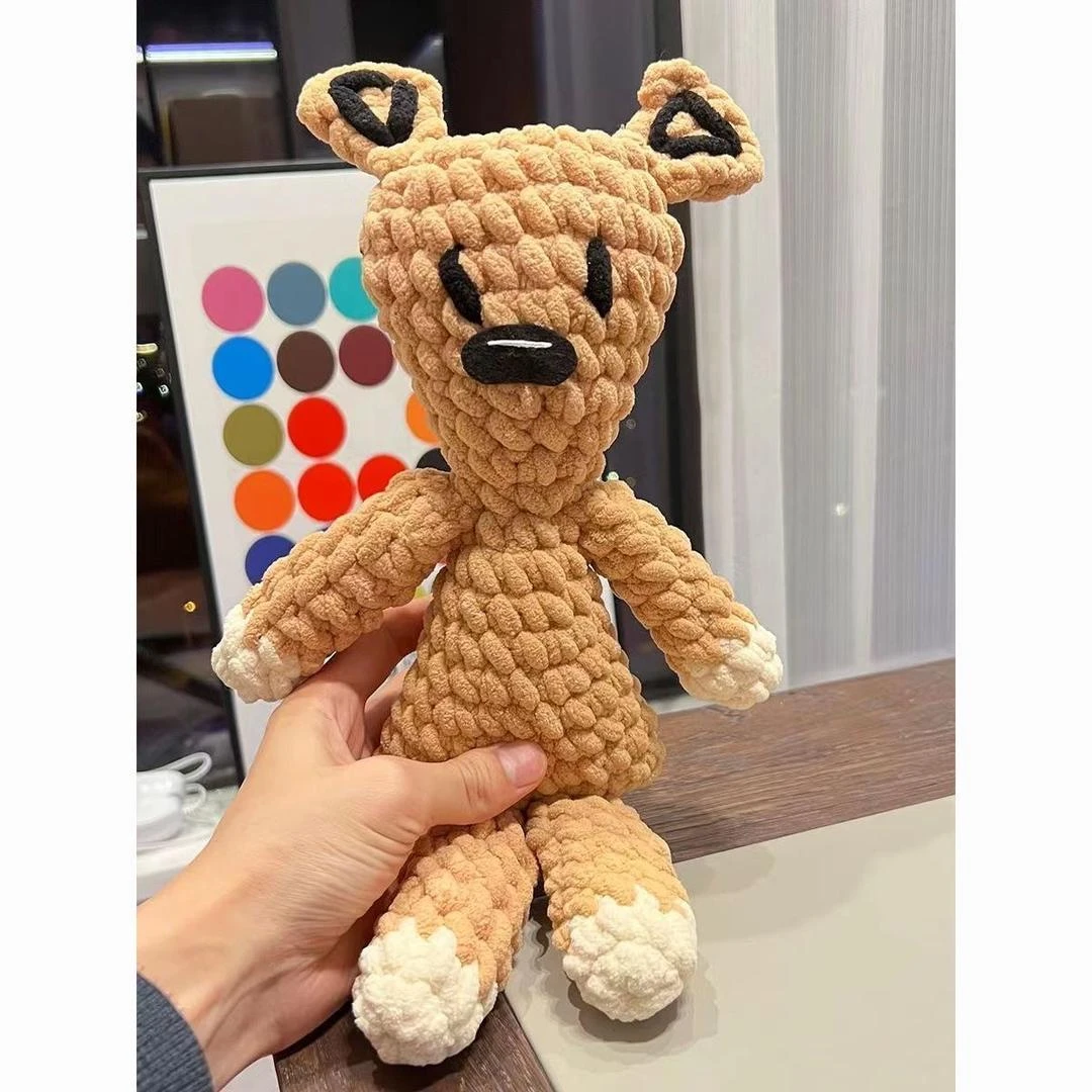 【重生】手工编织憨豆先生的小熊玩偶diy材料包钩针可爱创意礼物