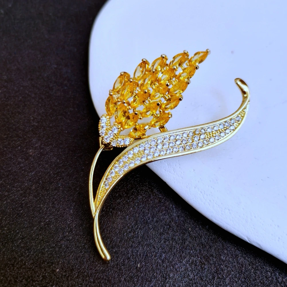 铜合金胸针 289 时尚百搭款麦穗胸针男士女士胸花