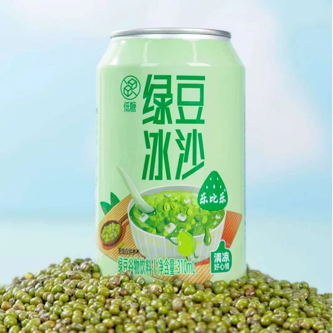 乐比乐【绿豆冰沙】夏天灌装饮料清爽食用清香即饮一口清凉绿豆沙饮