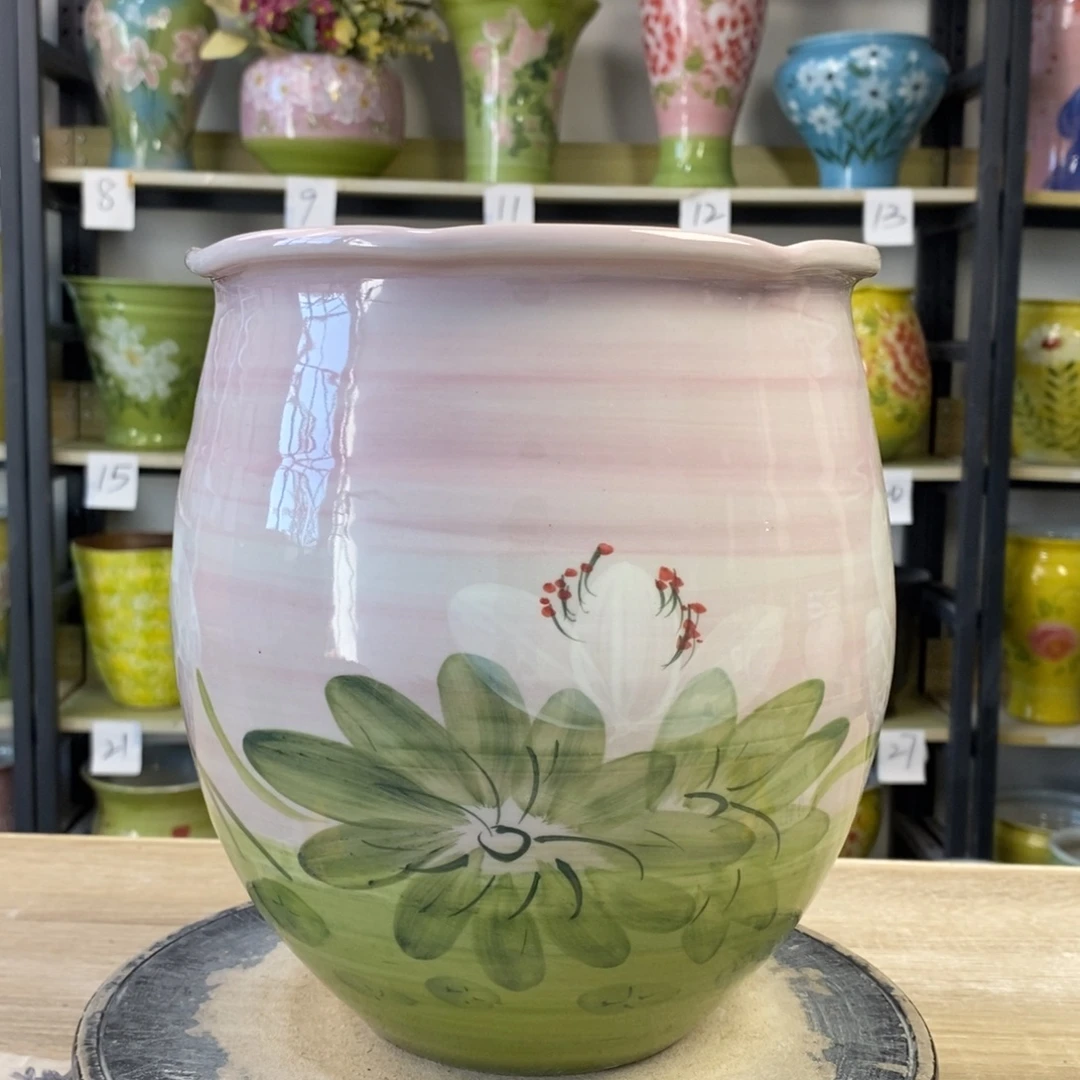 景德镇手工手绘陶瓷花盆