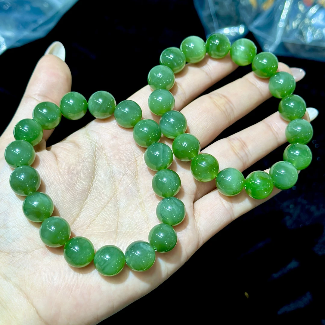 【CH】和田玉手串-约12mm（多样性发其一）