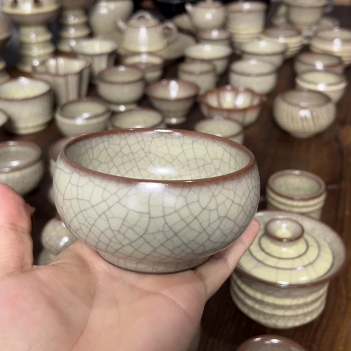 蒋加宝 传世哥窑 秋实杯金**瑞