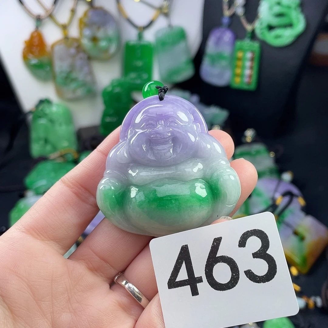 翡翠未镶嵌吊坠(赠链)