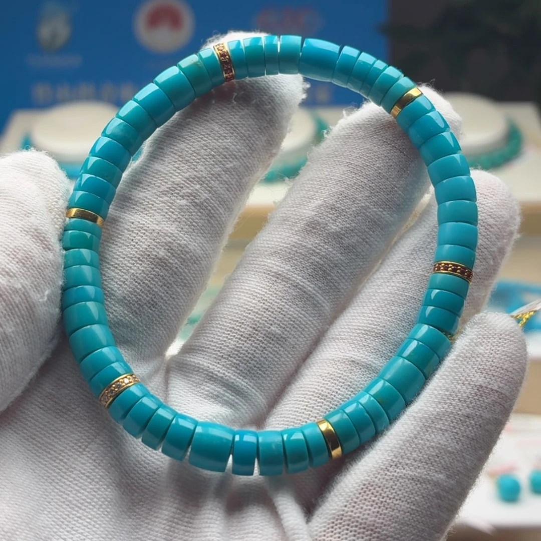 绿松石18K金镶嵌珠宝奇石