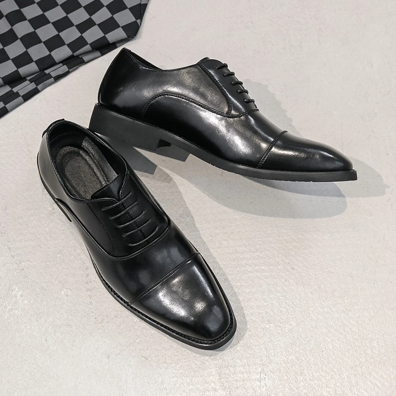 Npkp Couture官方正品/商务正装皮鞋男2025年春秋英伦三接头高级