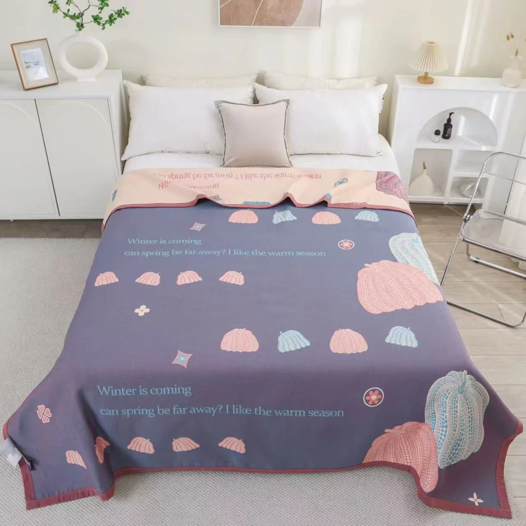 丰收季节 2.2*2.4M纯棉亲肤软床盖可铺可盖