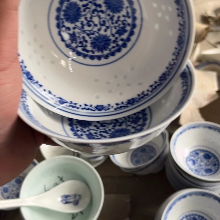 碗陶景德镇高温细白瓷餐具