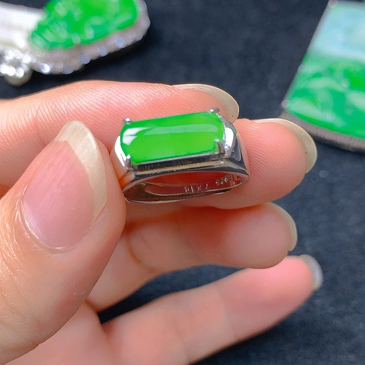 翡翠银S925镶嵌颈饰