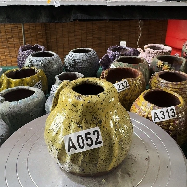 内口3高9粗陶手工