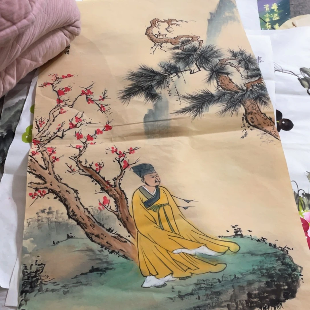 国画国画作品画心一张