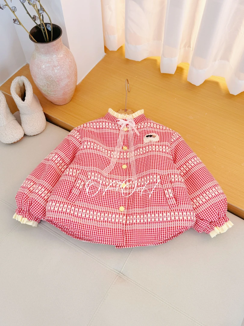 OAOH2025新款冬季女中大童棉服儿童卡通棉袄夹棉棉衣W8771