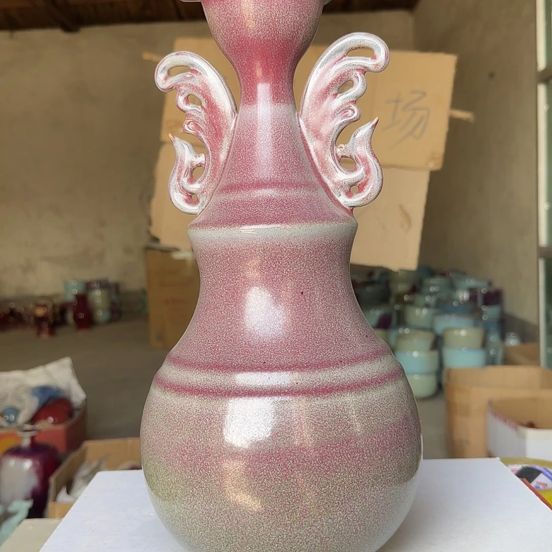 摆件陶郑家钧窑摆件微