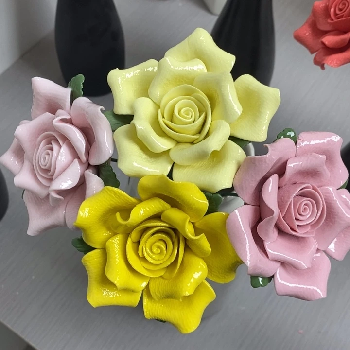 陶瓷陶瓷材料加工4朵