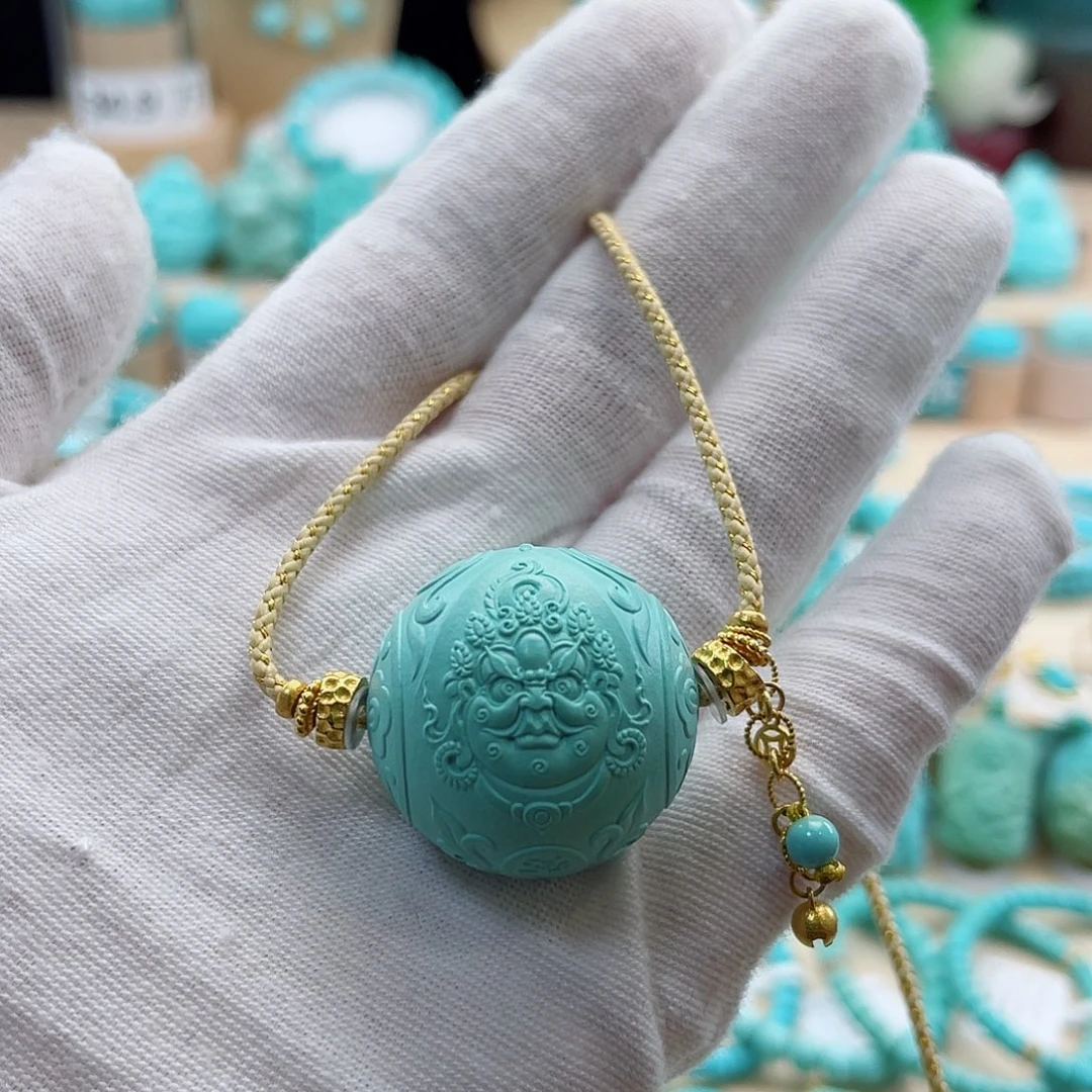 绿松石18K金镶嵌珠宝奇石