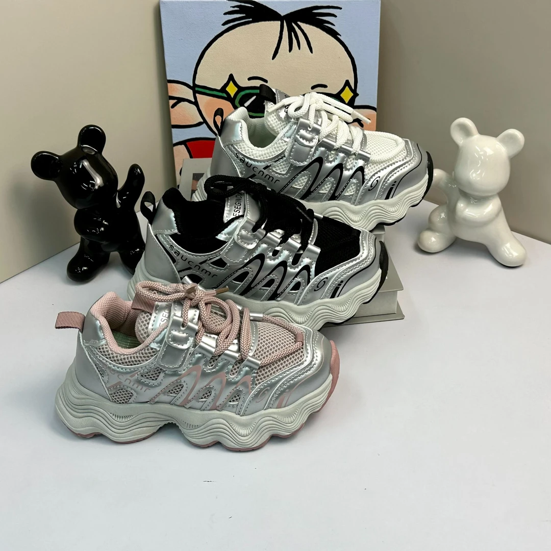 女童运动鞋A101春秋新款儿童老爹鞋男童透气网面跑步鞋中大童鞋子